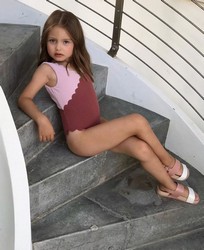 children in a skirt