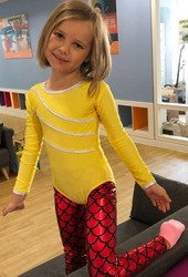 children in a skirt